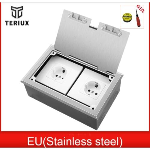 Factory sale floor socket box multi plug outlets recessed outlet customized floor receptacle 250v manufacturer built in socket