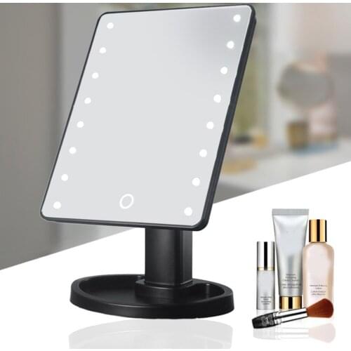 Professional Led Light Makeup Mirror Adjustable Light 16/22 Touchscreen Table Mirror Touchscreen Intelligent Switch NE