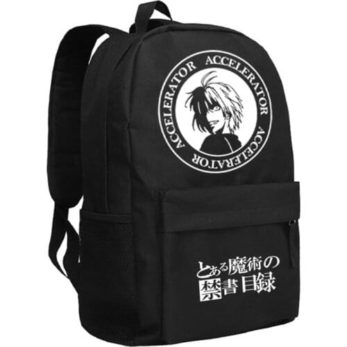 New Anime Toaru Majutsu no Index Backpack Fashion Toaru Kagaku no Railgun Oxford School Bag Unisex