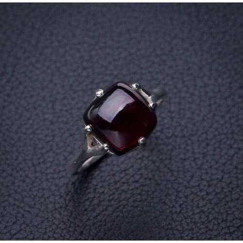 StarGems Natural Amethyst Handmade 925 Sterling Silver Ring 6 E2741