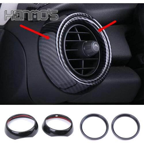 Car Styling Interior Sticker Accessories For MINI Cooper F56 JCW F55 F57 Air Conditioner Air Outlet Frame Cover Trim Decoration