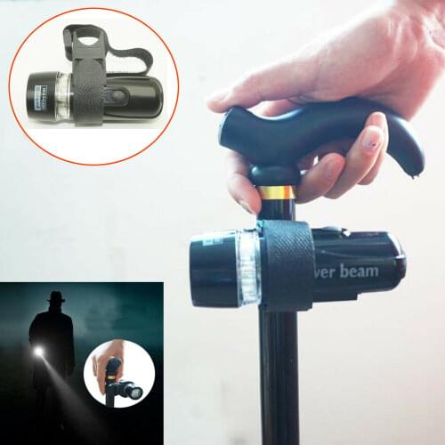 Universal LED Torch Light for Walking Stick Cane Mobility &Disability Aid Holder