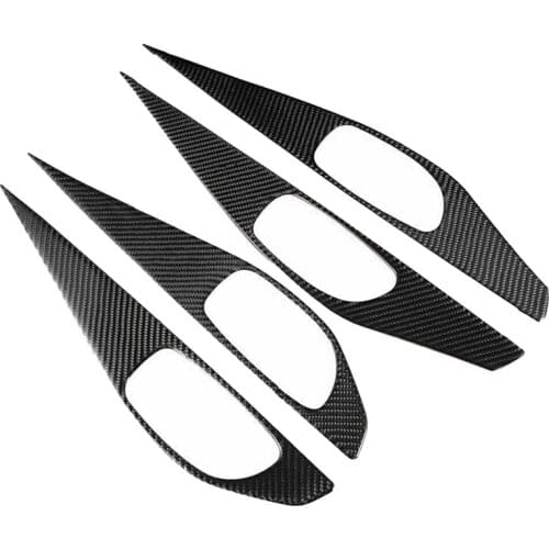 Carbon Fiber Internal Inside Door Handle Bowl Panel Frame Cover Trim for Infiniti Q50 2014-2020