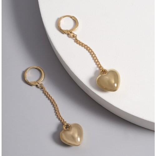 VENTFILLE 925 Sterling Silver Double Heart-shaped Tassel Hoop Earrings For Female Fashion Trend Cute Mujer Collares Party