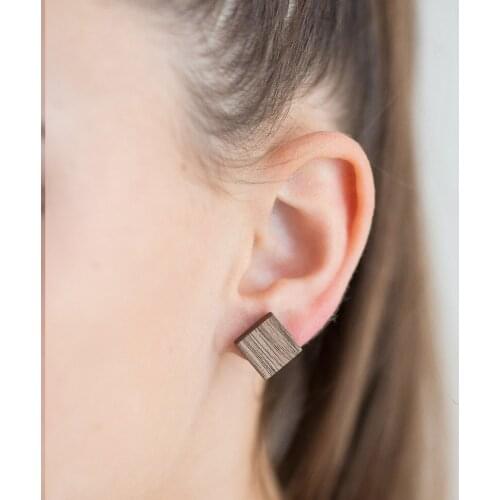 Women earrings Fashion Vintage Square Wooden Earrings For Women Geometric Natural Wood Statement Earrings Jewelrly Gift