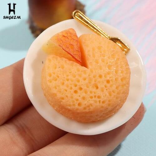 1:12 Dollhouse Miniature Cheese Cake Model Decorative Craft Toys Accessories For Doll House Decoration Accessories