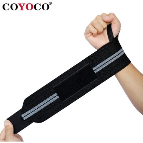 1 Pcs Adjustable Wristband Wrist Protect Support COYOCO Brand Professional Sports Weightlifting Wristbands Wrist Brace Grey