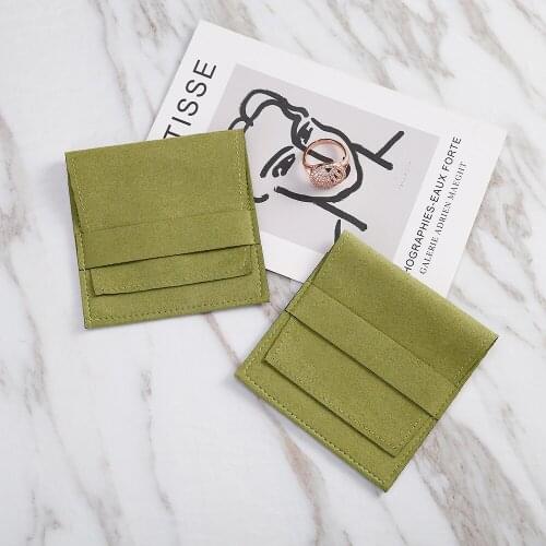 10pcs Green Chic Jewelry Package for Wedding Ring Earrings Necklace Christmas Presents Gift Bag Small Microfiber Velvet Pouches