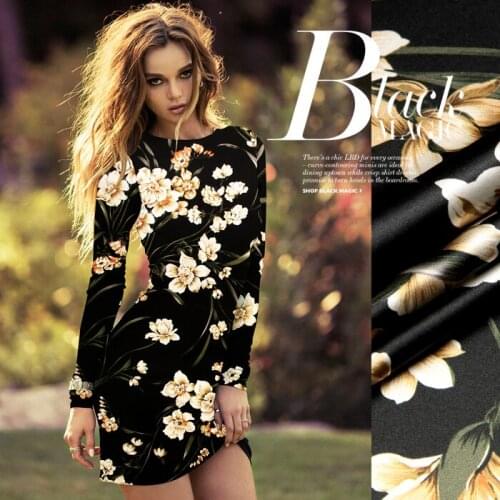 118cm silk stretch satin fabric meter 19 mm digital inkjet satin silk fabric for dress spandex fabric wholesale silk cloth