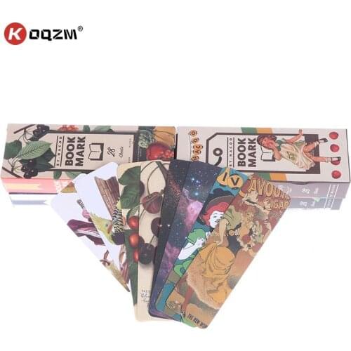 28 Pcs/lot Vintage Bookmark Girl Starry Sky Fruit Creative Message Card Bookmark New