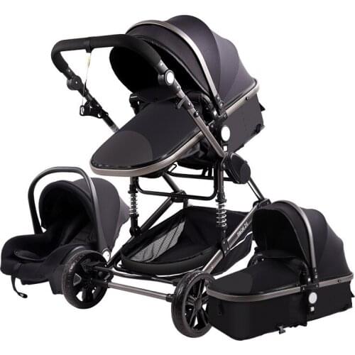 Stroller 3 in 1 Portable Travel Baby Carriage Folding Prams Aluminum Frame High Landscape Car for Newborn Babyboomer Poussette