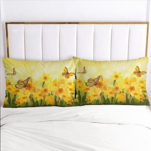 3D Pillow Case Pillowcase Custom 50x70 50x75 70x70cm Bedding For Wedding Flowers Decorative Pillow Cover Home Textile Microfiber