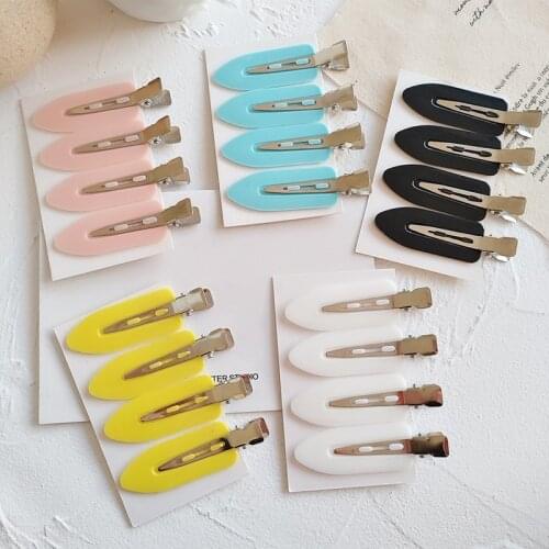 4pcs/1pc No Bend Seamless Hair Clips Side Bangs Fix Fringe Barrette Makeup Washing Face Accessories Women Girls Styling Hairpins