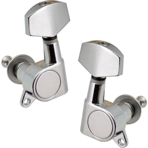 6pcs Sealed Guitar String Pegs Locking Tuners 3L3R Tuning Pegs String Tuners Electric Acoustic Guitar Tuner Machine Heads Knobs