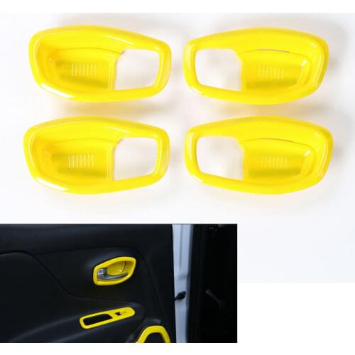 8pcs/set ABS Matt Interior Door Handle Bowl Cover Trim Moulding Decoration Fits For Jeep Renegade 2015 2016 Car Covers