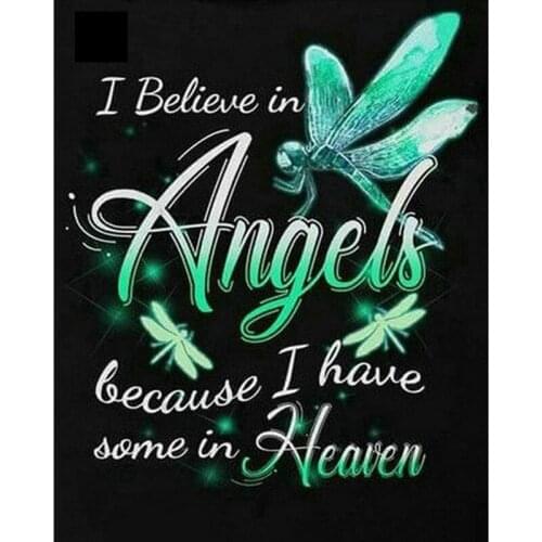 New 5d diamond painting dragonfly angel stickers scenery full square drill mosaic artwork 3d round diamond embroidery crafts