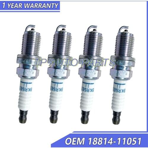 Free Shipping 4 Pieces Spark Plug OEM 18814-11051 BKR5ES-11 1881411051 BKR5ES11
