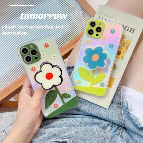 Colorfu flower Phone Cases For iPhone 11 12 Pro SE 2 Case Luxury Original Silicone Full Protection Soft Cover X XR XS Max 7 8