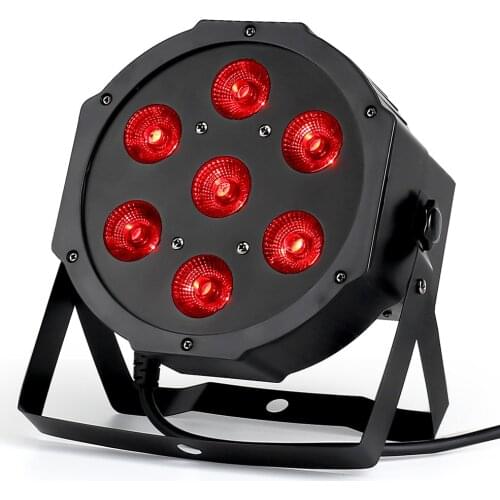 CREE RGBW 4in1 7x12W led par DMX Stage Lights Business Led Flat Par High Power Light with Professional for Party KTV Disco DJ