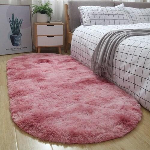 Living room sofa coffee table mat floor room plush rug not lint non-fading non-slip carpet Carpet bedroom oval bedside carpet