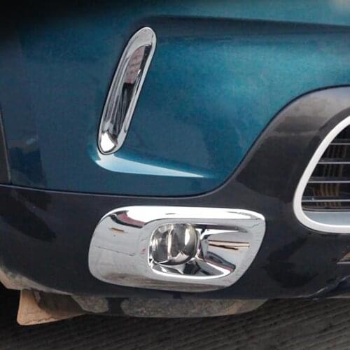 For Citroen C5 Aircross 2017 2018 2019 Chrome Front Rear Fog Light Lamp Bumper Foglight Cover Trim Air Vent Fender Car Styling