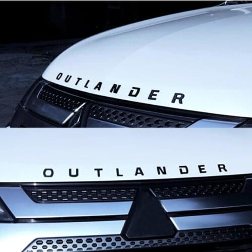 For Mitsubishi Outlander Sport PHEV VAN Outlander Emblem Badge Sticker Car Hood Sticker Mitsubishi Sticker Accessories ABS