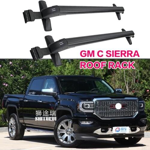 FOR GMC SIERRA 14-18 Heavy-duty Bars with Locking Aluminum Alloy with Luggage Box Bike Rack sport Roof Luggage Trunking