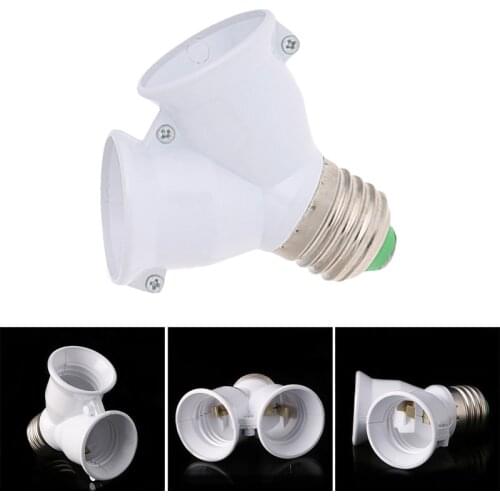 E27 To Double E27 Base Socket Extender Adapter Converter LED Light Lamp Bulb
