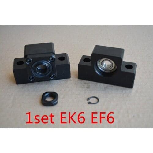 EK6 fixed end with EF6 end support for ballscrew support seat CNC XYZ EK6 EF6 1set