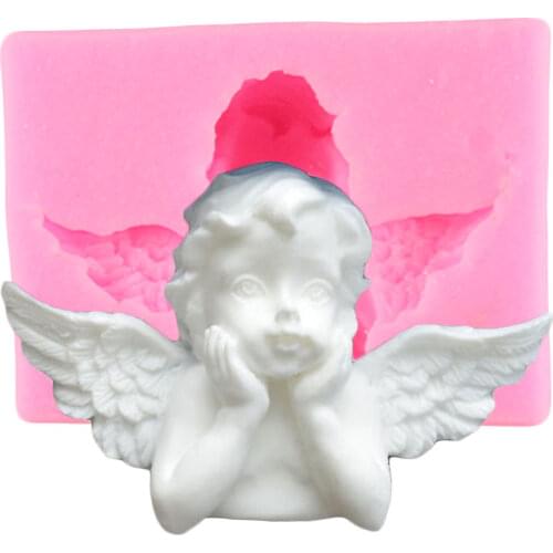 3D Sugarcraft Angel Silicone Mold Frame Cupcake Topper Fondant ​Cake Decorating Tools Polymer Clay Candy Molds Chocolate Mould