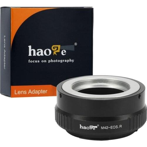 Haoge Manual Lens Mount Adapter for M42 42mm Screw mount Lens to Canon RF Mount Camera Such as Canon EOS R