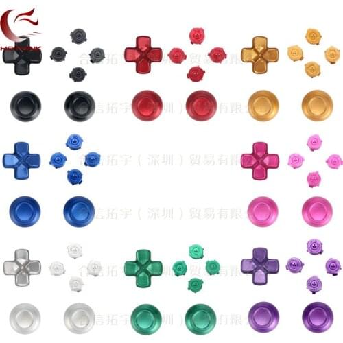 HOTHINK for 1set metal buttons and metal analog joystick thumb game console handle cover PS 4 X-BOX ONE game handle handle cover