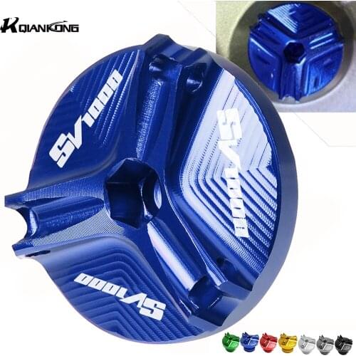 For Suzuki SV1000 S 2003 2004 2005 2006 2007 2008 SV 1000 M20*2.5 CNC Motorcycle Engine Moto Oil Cup Fuel Filler Tank Cap Cover