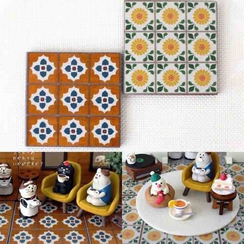 1/6 1/12 Scale Dollhouse Miniature Retro Wooden Floor Doll House Decoration