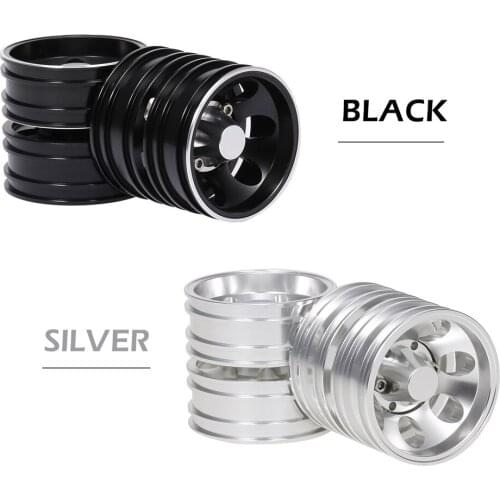 2PCS RC Car Metal Trailer Front Rear Hub Rim 7 Spokes for 1/14 Tamiya Tractor Truck RC Climber Trailer