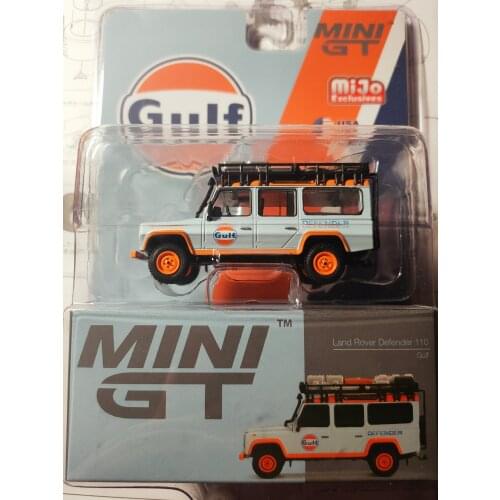 MINI GT1:64 Land Rover Defender 110 GULF Limited collection of die-cast metal car models