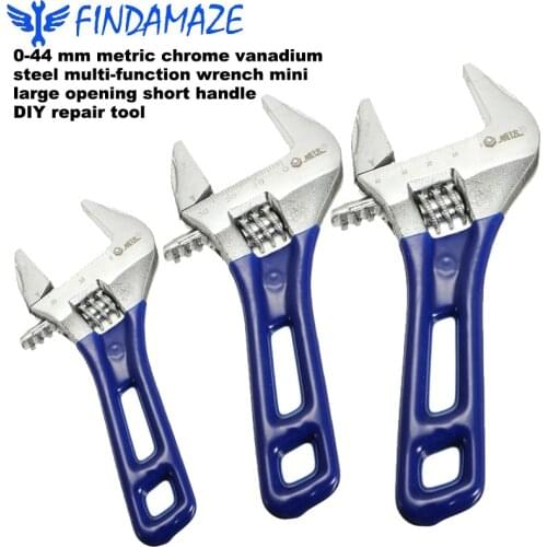 0-44 Mm Metric Chrome Vanadium Steel Multi-function Wrench Mini Large Opening Short Handle DIY Repair Tool