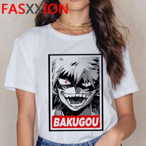 My Hero Academia Bakugou Boku No Hero Academia top tees men couple white t shirt ulzzang harajuku grunge tshirt white t shirt