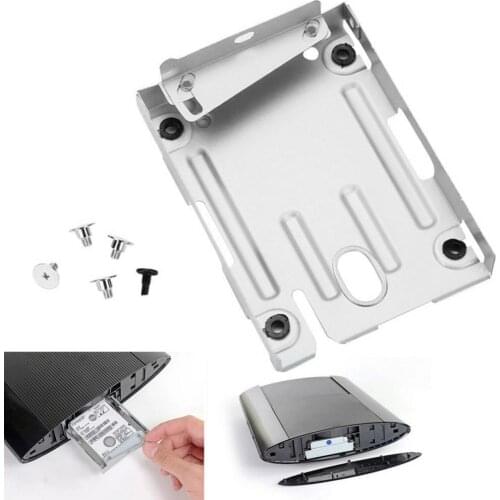 New Metal Hard Disk Drive HDD Mounting Bracket Holder Screws Kit for Sony PS3 Slim