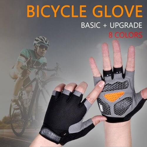 2021 Hot Unisex Cycling Anti-slip Anti-sweat Men Women Half Finger Gloves Breathable Anti-shock Sports Gloves Bike Bicycle Glove