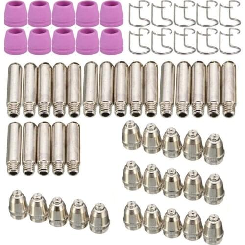 AG-60 SG55 100pcs AG60 Plasma Cutter Device 50/60A Plasma Torch Tip Electrode Consumable Cutter Kit