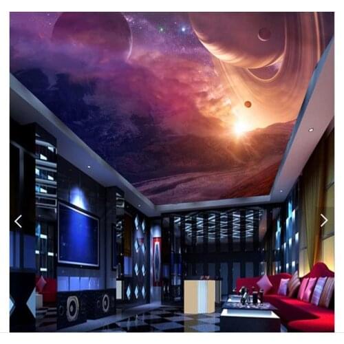 Custom photo wallpaper 3d ceiling wallpaper murals Dream sky star KTV ceiling zenith murals wall papers 3d living room wallpaper