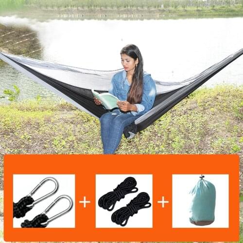 Portable Outdoor Hammock Garden Hammocks Sports Home Travel Camping Swing Thick Canvas Hang Bed Hammock Double Single People Bed