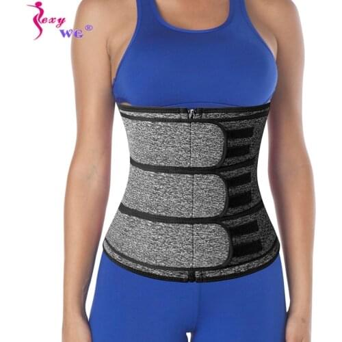 SEXYWG Fajas Colombia Waist Trainer Sweat Belt Women Workout Fitness Girdle Slimming Body Shaper Trimmer Corset Sauna Shapewear