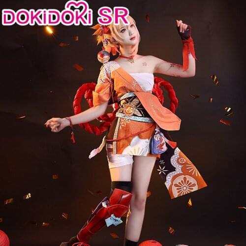 PRE-SALE DokiDoki-SR Game Genshin Impact Yoimiya Cosplay Costume Yoimiya Costume Genshin Impact Halloween Cosplay Costume