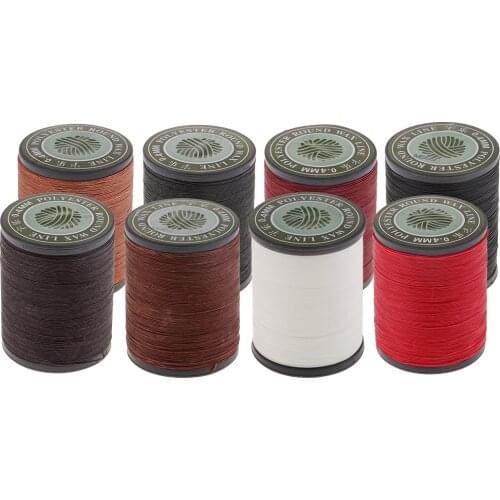 Durable Waxed Thread 0.4mm 220meters Polyester Cord Sewing Stitching Leather Craft Bracelet for DIY Apparel Fabric Wedding Dress