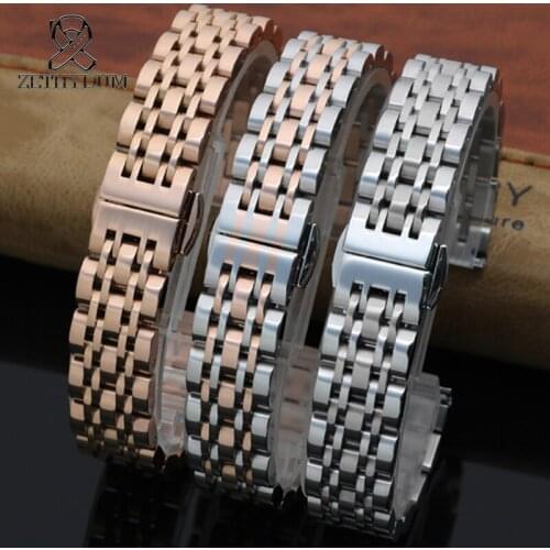 For AR1926 1925 1909 AR1926 1925 1909 Watch strap Steel belt skyscraper wheel Straight End Watch Band Strap chain female 14 16mm