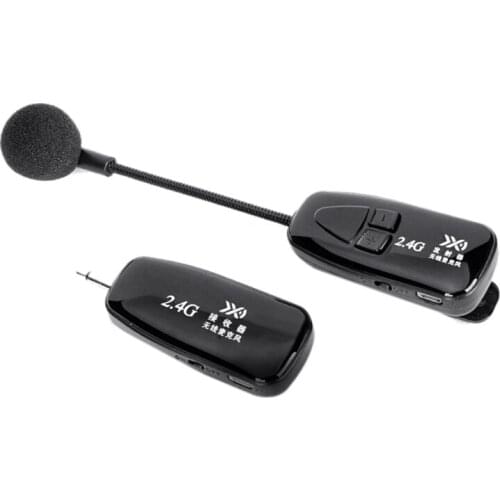 Retail 2.4G Wireless Tie Clip Microphone Lavalier Lapel MIC Mobile Phone Wireless Microphone Erhu Pickup MIC
