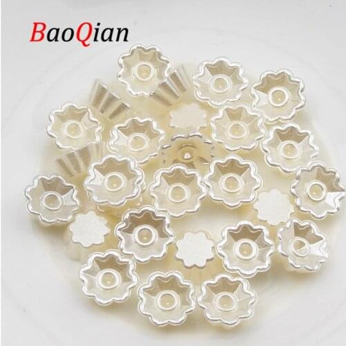 100pcs10x4mm Flower Shape Acrylic Loose Beads Jewelry Making Charm Necklace Bracelet Spacing Beads DIY Crafts Accessories