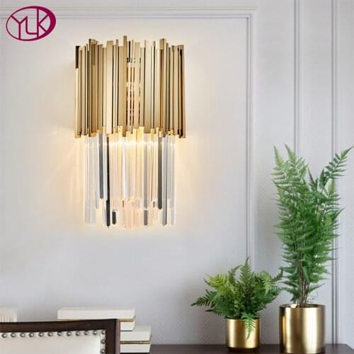 Youlaike Modern LED Wall Sconce Light AC110-240V Creative Design Gold Creative Home Decoration Light Fixture Bedside Wall Lamp